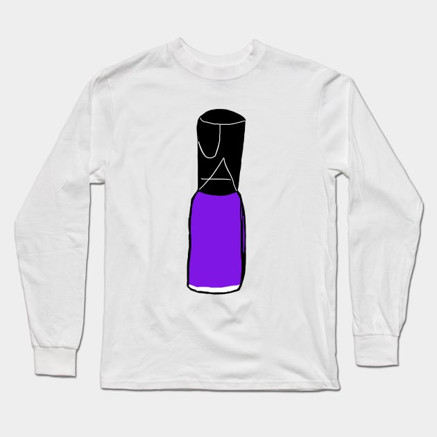 Purple Nail Polish Long Sleeve T-Shirt by JadedAlice